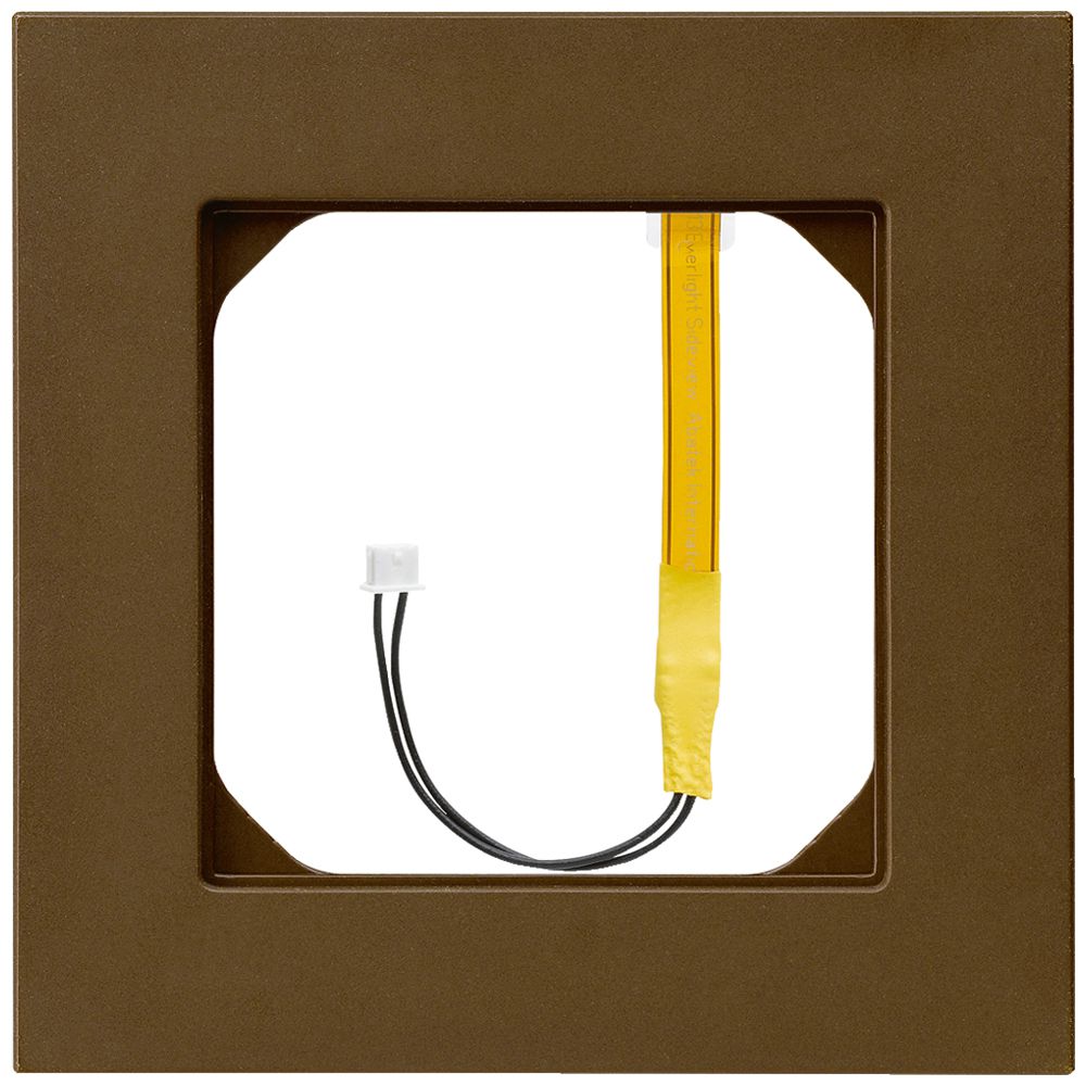 Cadre de recouvrement kallysto.pro 1×1 brun pour éclairage vert