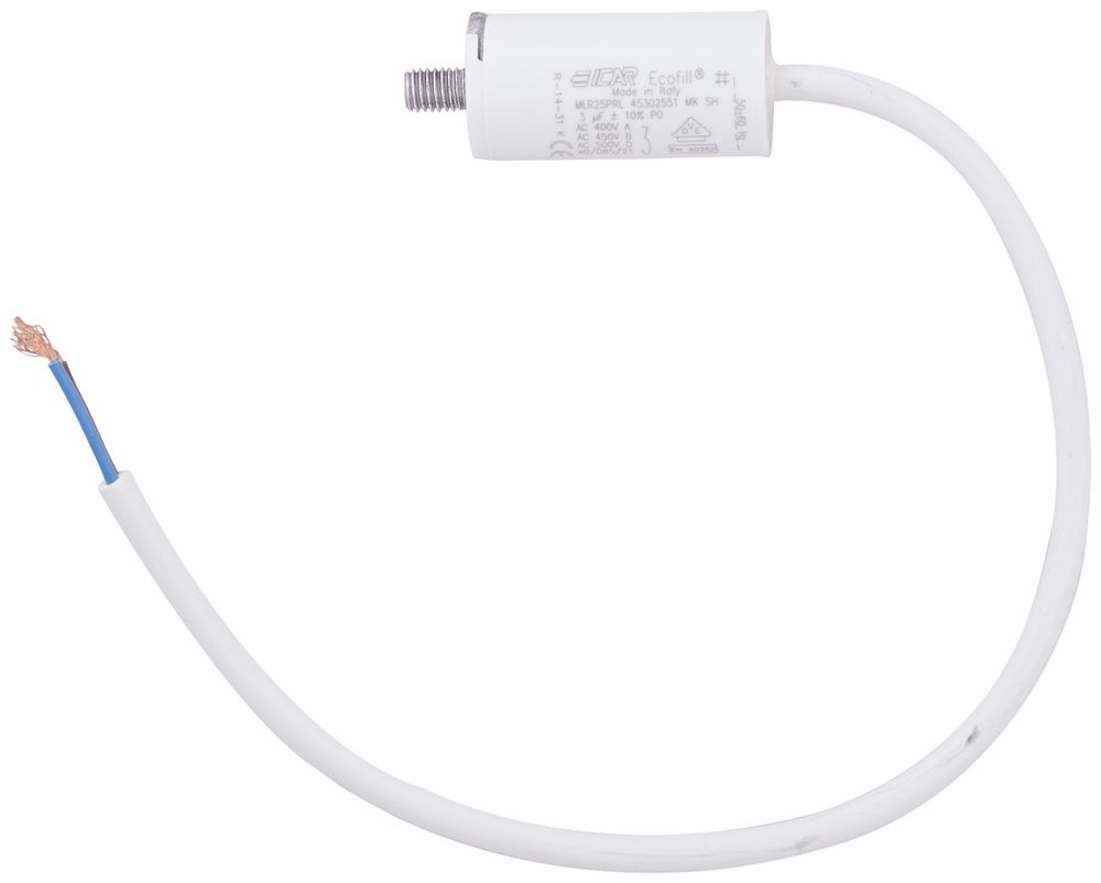 Kondensator ICAR MLR25PRL45302551 3µF 450V für Motor Ø25×51mm