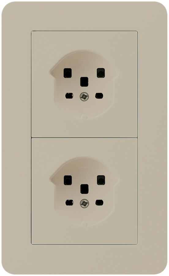 Combi ENC 2×1 HA kallysto.trend 2×type 25 avec bornes enfichables beige