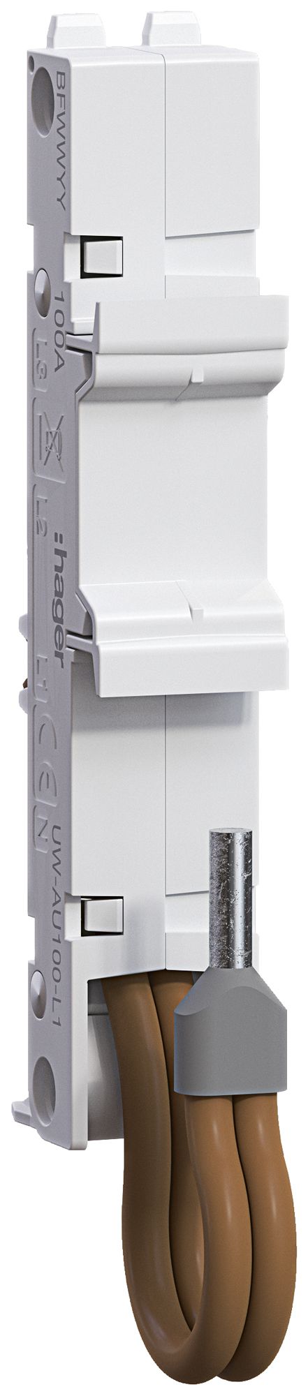 Universaladapter Hager uniway 18mm, 100A, 1P, L1