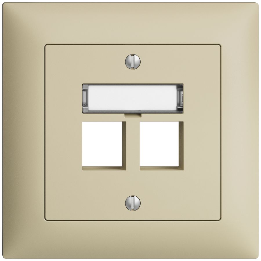 Kit de montage ENC EDIZIOdue FMI, sortie droite, pour 2×Keystone, vanille