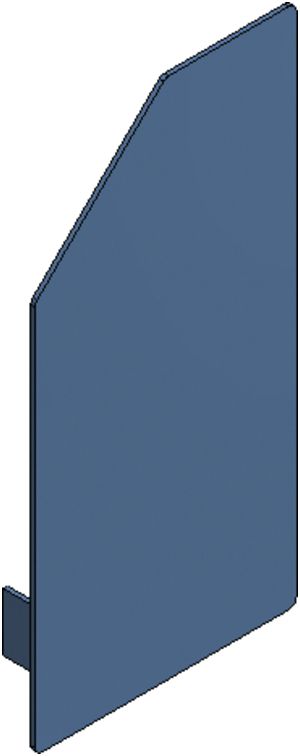 Plaque de fermeture gauche pour canal combi 200×120mm zingué blanc pur