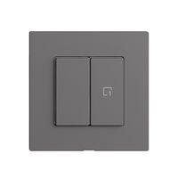 Bedienaufsatz zu Druckschalter 1K Szene/2T Edue Wiser dunkelgrau