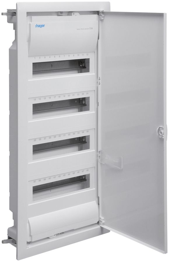 Coffret de distribution ENC Hager volta 4 rangées 12UM porte IP30 348×755×94.5mm