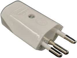 Stecker Typ 12 ELBRO 230V 10A Ø9.5mm weiss