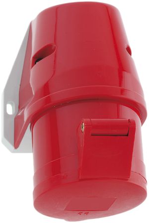 AP-Steckdose CEE Bals 5P 16A 400V 6h rot IP44 vernickelt Quick C.