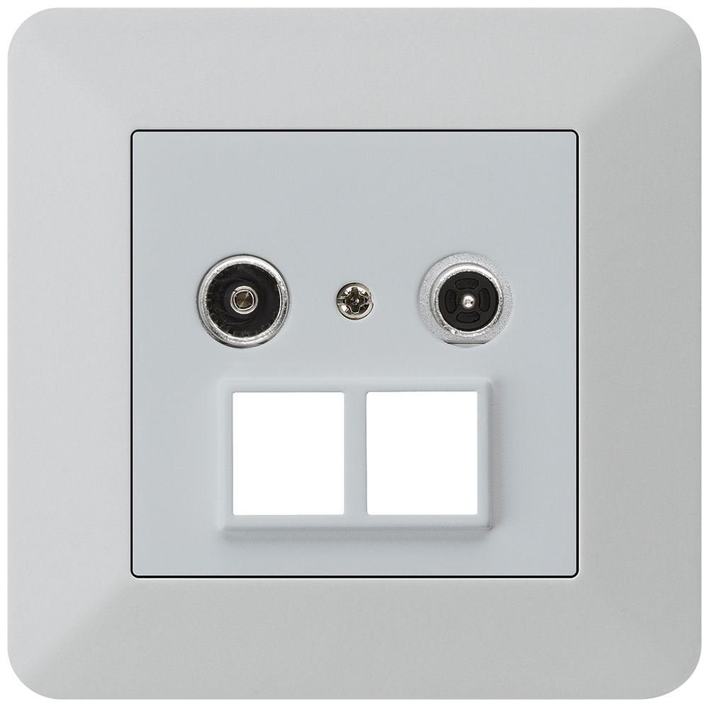 Prise multimédia ENC kallysto.trend R/TV 14dB 2GHz gris clair