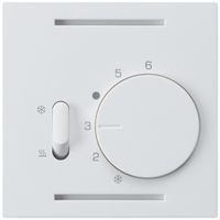 Plaque frontale Hager kallysto, pour thermostat avec interrupteur, blanc