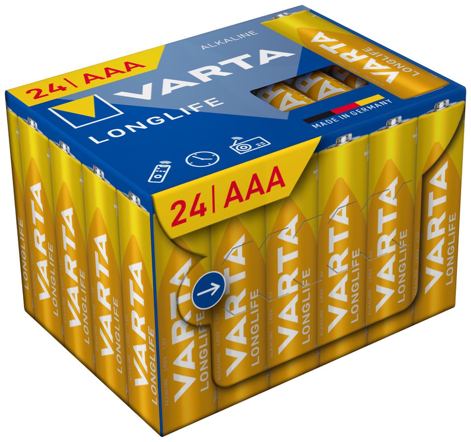 Batterie VARTA Consumer Longlife AAA Alkali-Mangan 1.5V Box à 24 Stück