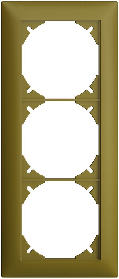 Cadre de recouvrement EDIZIOdue 1×3 olive