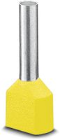 Embout de câble jumelé isolé PX DIN 46228 2×6mm² L=14mm jaune