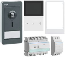 Kit video elcom.home p.1appartamento postazione interna bianco/esterna antracite