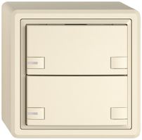 Pulsante universale AP EDIZIO.liv UNI SNAPFIX® c.LED RGB 2× com.2T cr