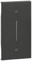 Tastenabdeckung Living Now 2 Module für Tasten MyHOME mit Symbol AUF/AB schwarz