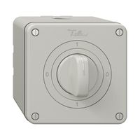 NAP-Drehschalter NEVO, 0/1L, mit Drehgriff, KS, 0-1-0-1, lichtgrau