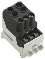 Verteilerblock WM WPD 100 1P 100A 2×Eing 6×Ausg 1.5…25mm² 1.5…10mm²