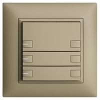 UP-KNX-Taster RGB EDUE FMI, 250mW, m.RGB-LED, 3×Taste, 2×Tastenb., sa