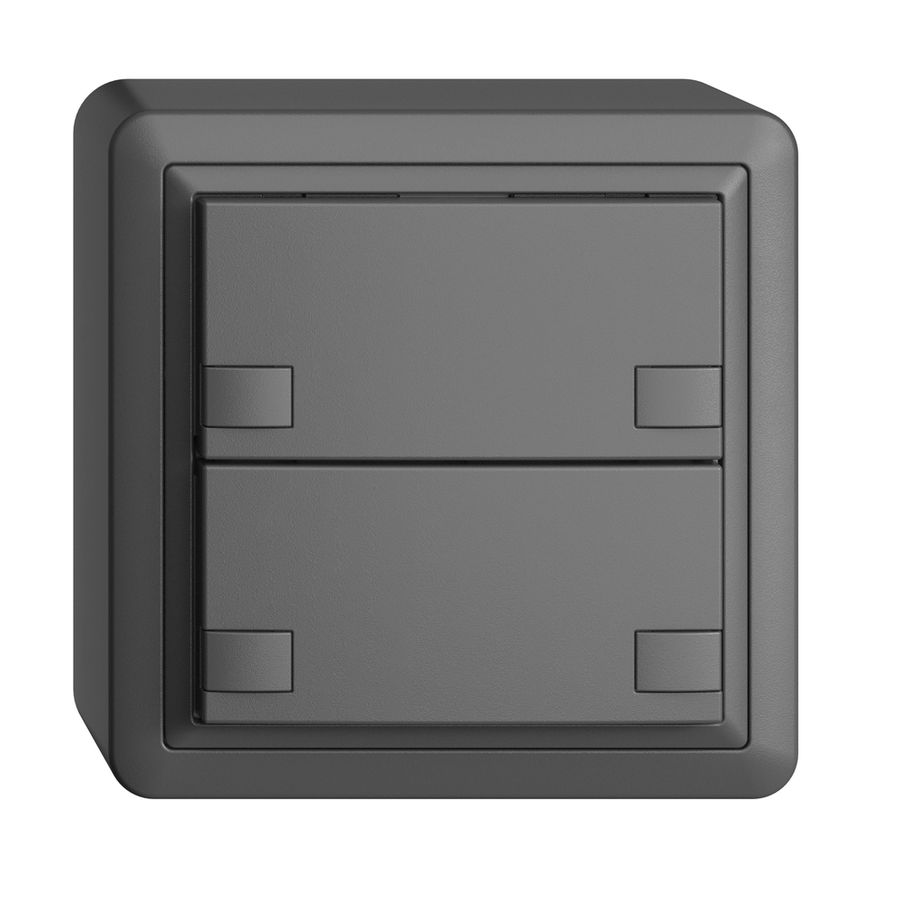 AP-KNX-Taster RGB EDUE, 250mW, o.LED, 2×Taste, 2×Tastenb., dgu