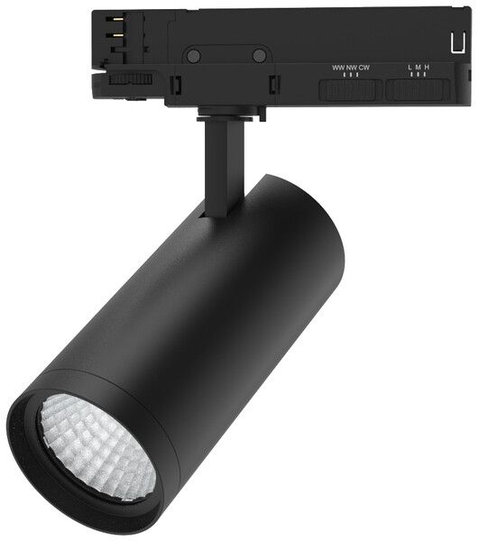 LED-Spot DOTLUX SLIMtrack 30W 2577…3807lm 3000…4000K DIM AD3PH Ø75×171mm schwarz