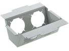 Einbausatz zu WAK 200×200mm lichtgrau leer, Bodenhöhe 95…140mm
