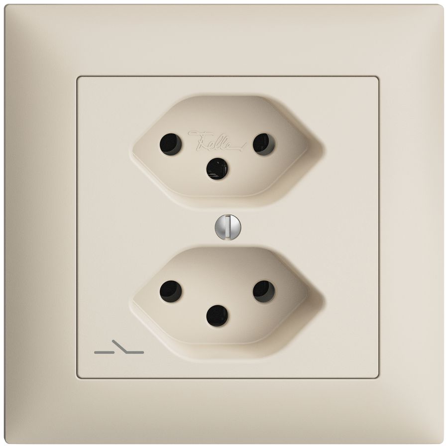 Prise ENC EDIZIOdue 2×T13 crema 1×S