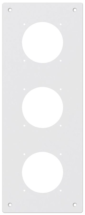 Plaque de montage ENC robusto 3×1 aluminium, blanc