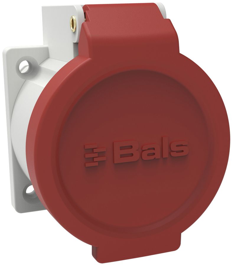 EB-Steckdose Bals QuickConnect Typ 25 5P 16A 400V rot IP55 vernickelt
