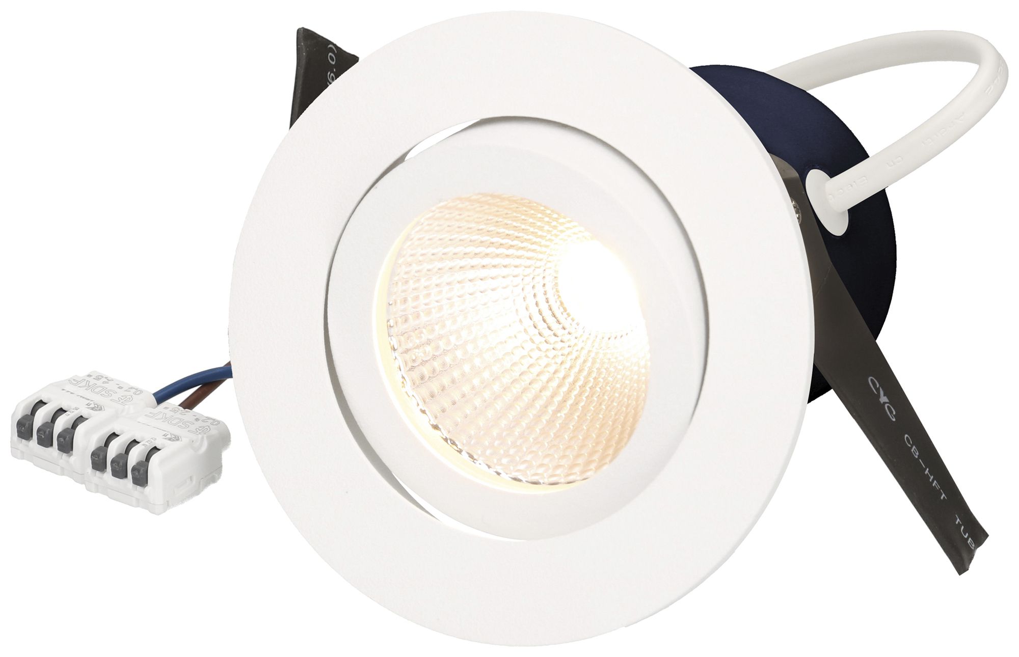 Spot LED INC MH maxLUCE ROUND 230 8W 780lm 4000K IP44 VAR Ø95mm blanc 36°