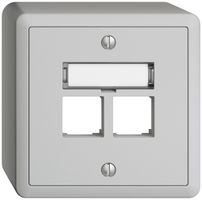 AP-Montageset S-One EDIZIOdue FX für 2×RJ45 gerade, hellgrau