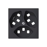 Frontplatte SIDUS anthrazit zu 3×T23/1