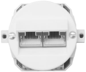 UP-Anschlussdose p.43 2RJ45 getrennt, weiss
