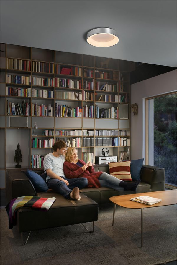 LED-Decken-/Wandleuchte LEDVANCE SUN@HOME 450 18.5W 500lm 922…950 Ø450mm Silber