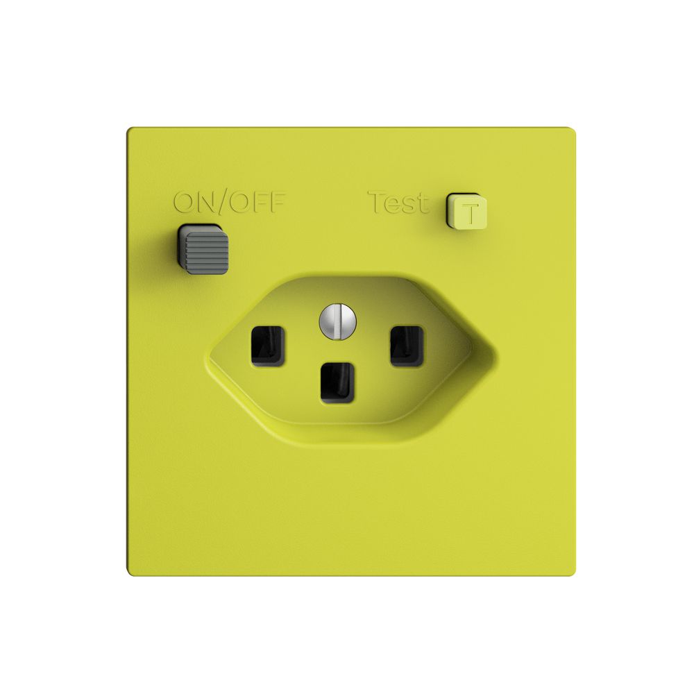 UP-Steckdose EDIZIOdue T23 FI 30mA F, lemon