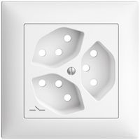 Frontset EDIZIOdue weiss 88×88mm 3×T13/1