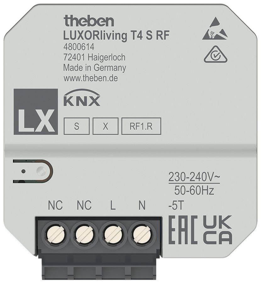 Modulo ampliamento KNX INC Theben LUXORliving T4 S RF 4-canale