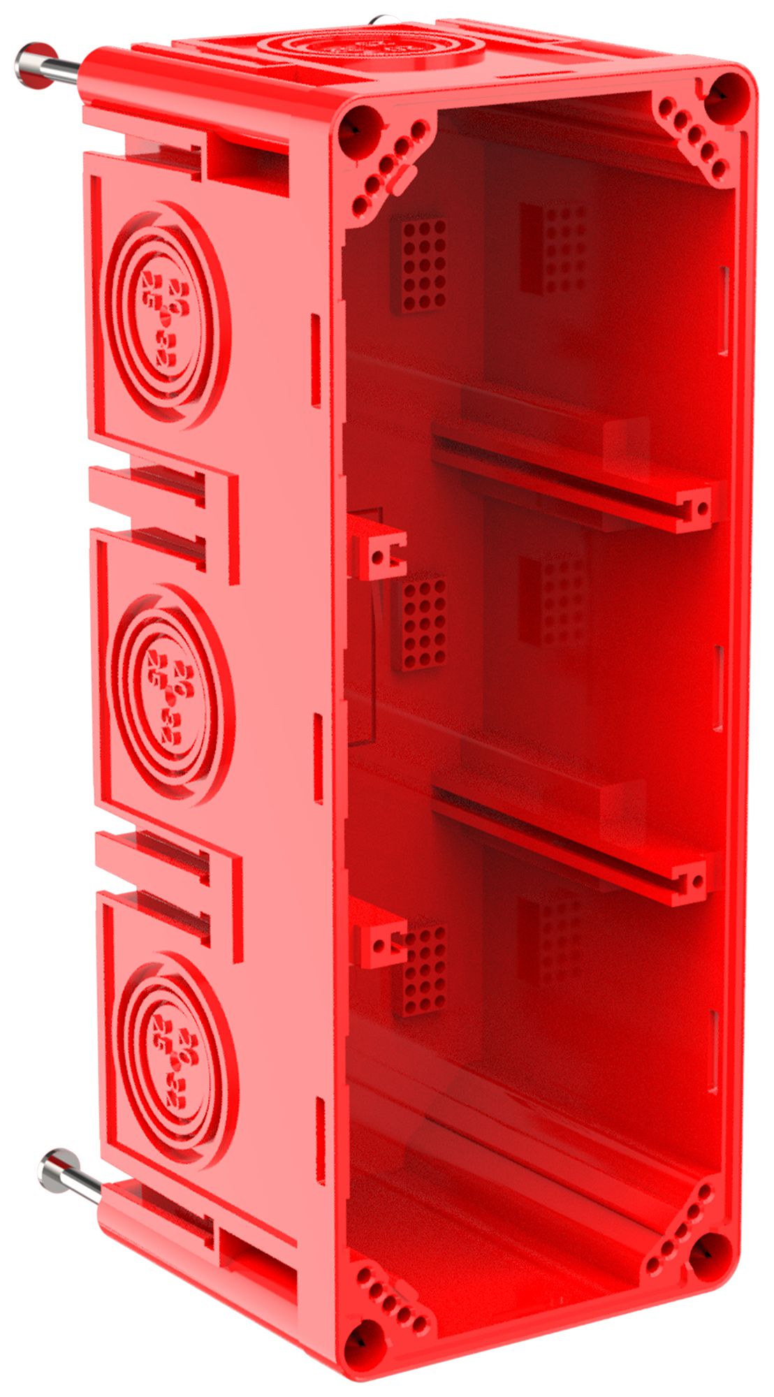 Einlasskasten CRALLO-LEU 198×78×73mm 3×1 Halogenfrei rot