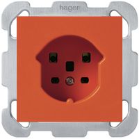 UP-Steckdose kallysto T25 orange Schraubklemmen mit Befestigungsplatte