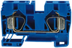 Durchgangs-Reihenklemme Woertz 1.5…10mm² 60A 600V Federzuganschluss 2×1 TH35 bl