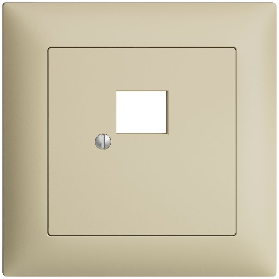 UP-Frontset EDIZIOdue vanille 88×88mm 1×RJ45