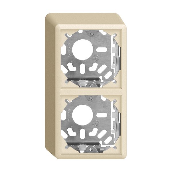 Capot avec plaque de base 2×54mm pour combinaison FX universel crema