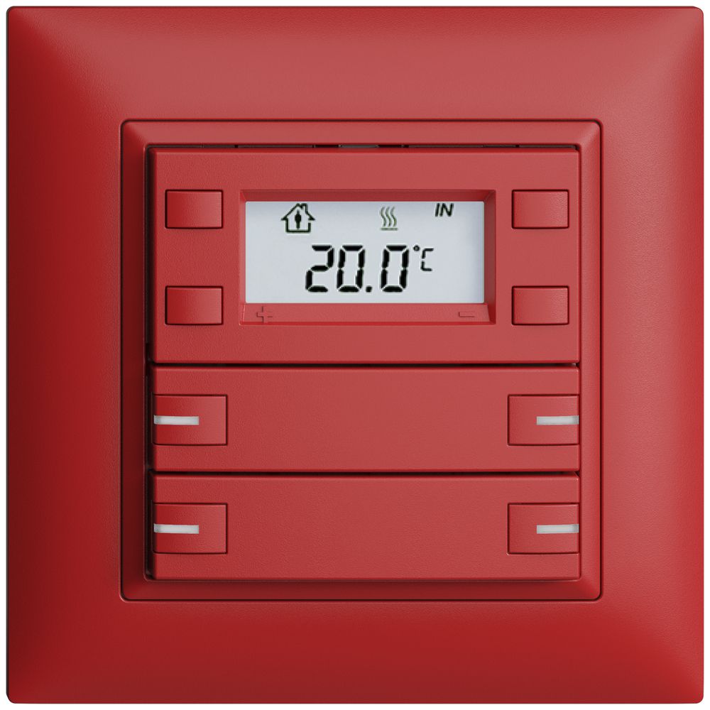 Poussoir RTH ENC KNX 4× EDIZIOdue FMI berry, avec LED RGB