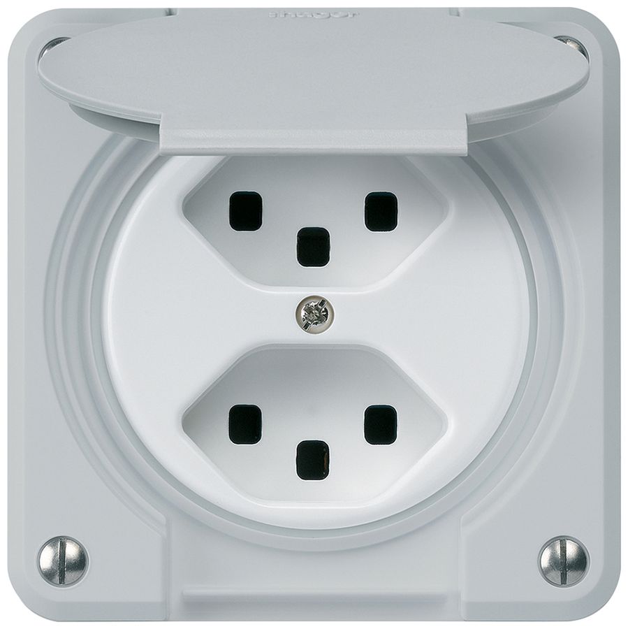 Prise ENC robusto 2×type 23 gris pour combinaison