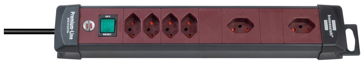 Prise multiple P-L Technik interrupteur suspension 4+2 90°×T13 3m 3×1.5mm² no/bo