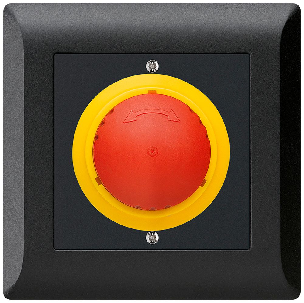 UP-Taster kallysto.line NOT-AUS schwarz