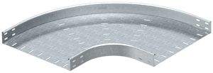 Bogen 90° horizontal 60×400mm tauchfeuerverzinkt