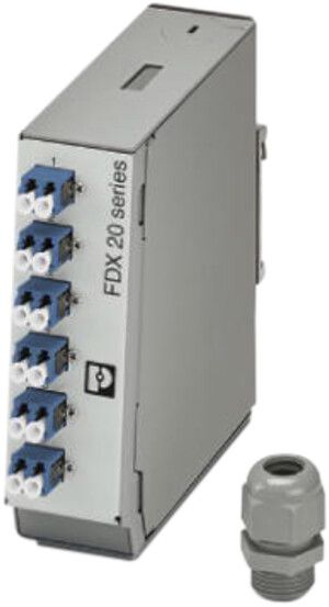 REG-Spleissbox Phoenix Contact FDX 20, für 6× LC-Duplex (OS2), komplett