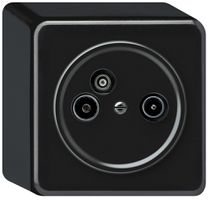 AP-Antennendose TV-R-Daten origin Durchgangsdose 19dB 4dB schwarz