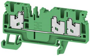 Durchgangs-Reihenklemme WM S3C 2.5mm² 24A 800V Feder 3×1 TH35 gn
