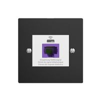 Presa ritorno EDIZIOdue F 1×RJ45 p.Swisscom VoIP, 8 poli, UTP, nero