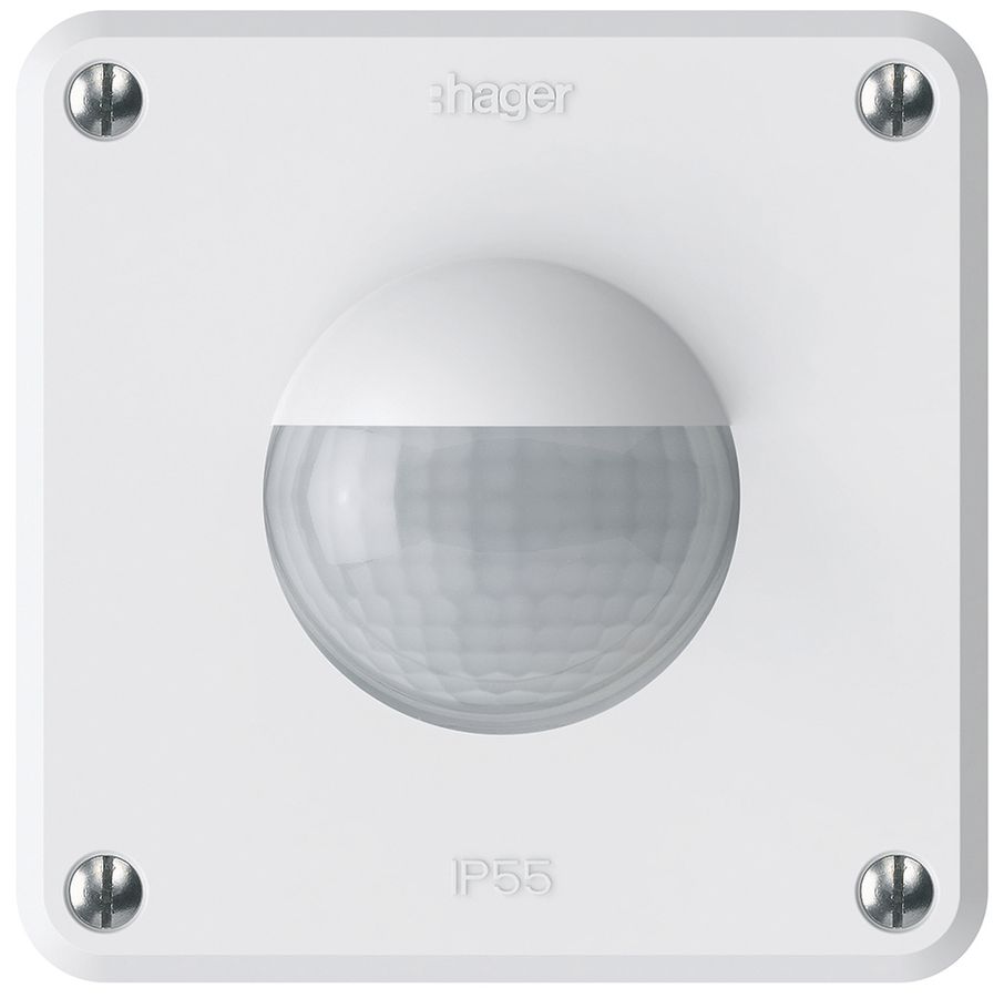 Frontset Hager robusto IP55 Z für Bewegungsmelder weiss